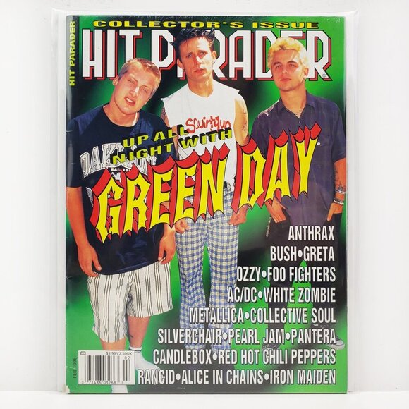 Hit Parader Magazine Green Day Alice in Chains Metallica Feb. 1996 Unread Stock - Picture 1 of 9
